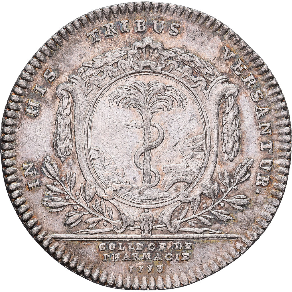 Frankrijk, Token, Corporations, Collège de Pharmacie, 1778, Zilver, ZF+