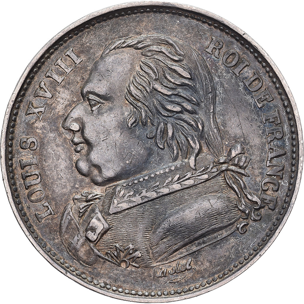 França, Token, Luís XVIII, Maitres Boulangers de Paris, n.d., Prata, AU(55-58)