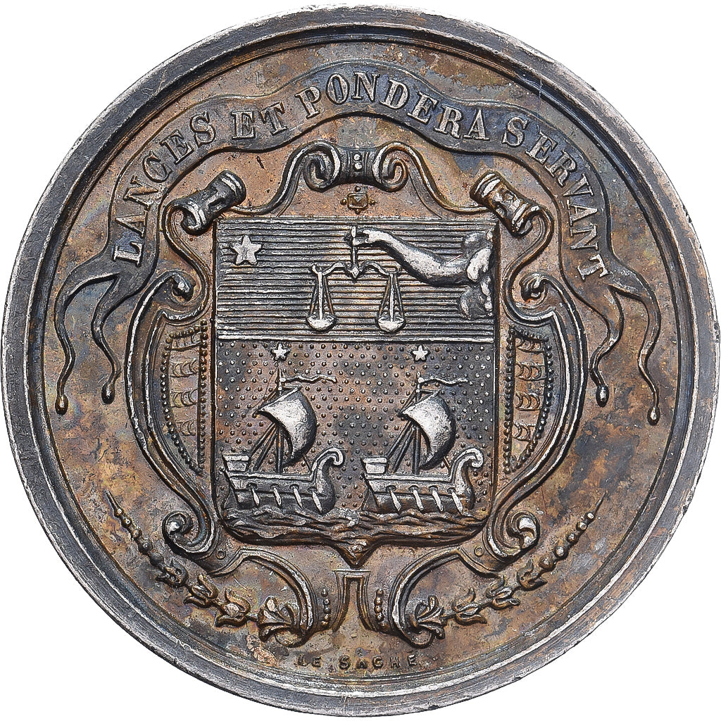 Francja, Token, Chambre Syndicale de l'Épicerie, 1853, Srebro, MS(60-62)