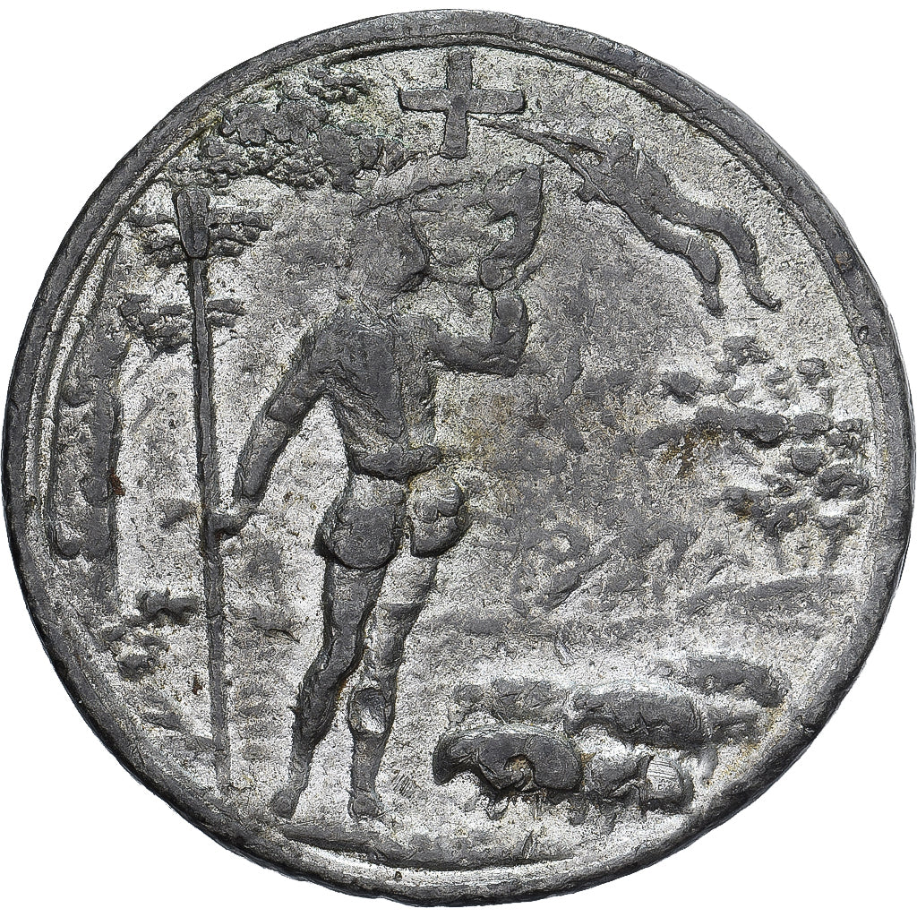 Francia, medalla, Saint Luc, Le berger et son troupeau, n.d., Hojalata, BC+