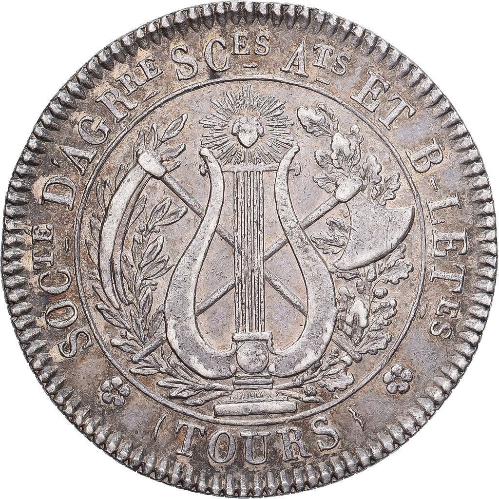 Francia, zeton, Sté d’Agriculture, Sciences, Arts & Belles-Lettres, Tours