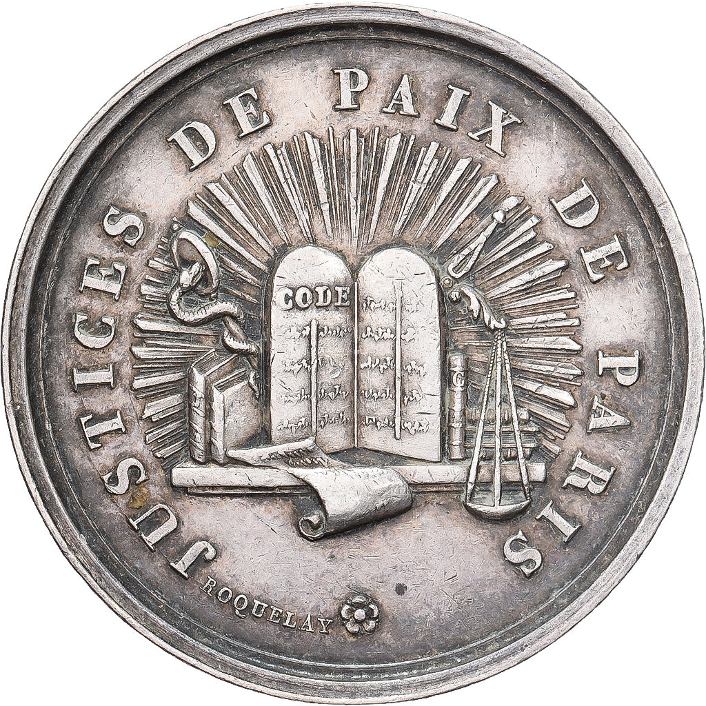 França, Token, Huissiers Audienciers, Paris, n.d., Prata, Roquelay, AU(55-58)