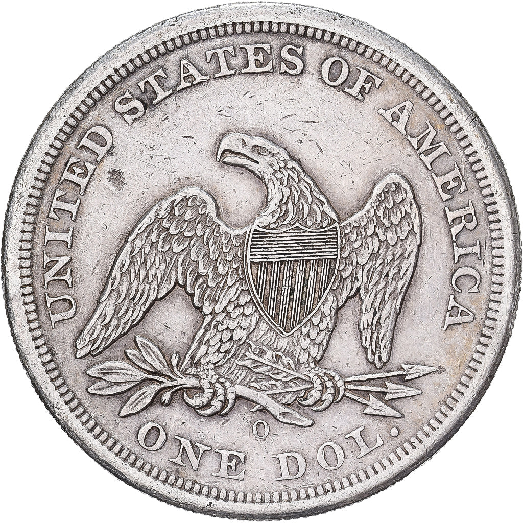 USA, 1 Dollar, Seated Liberty, 1860, New Orleans, Srebro, AU(50-53)