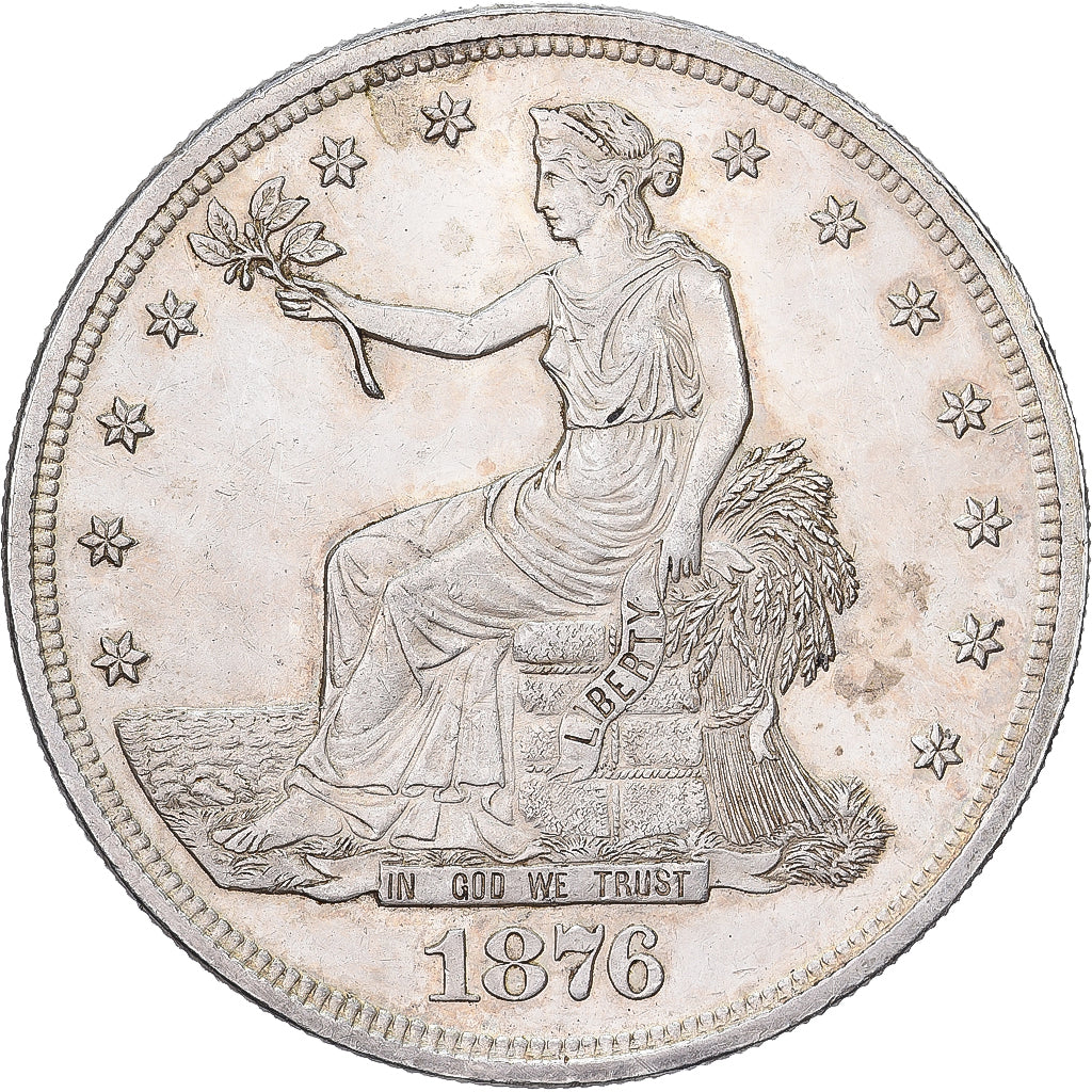 États-Unis, Trade Dollar, 1876, Philadelphie, Argent, SUP+