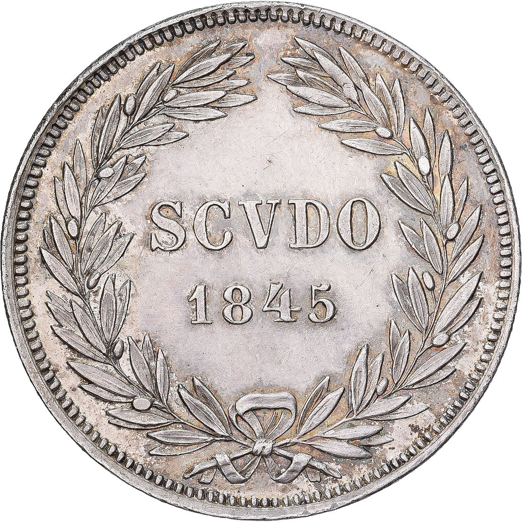Papal States, Gregorius XVI, Scudo, 1845, Rome, Argento, SPL-