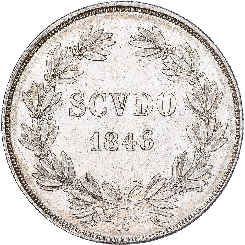 Papal States, Pius IX, Scudo, 1846, Bologna, Argento, SPL-