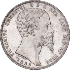 Kingdom of Sardinia, Vittorio Emanuele II, 5 Lire, 1859, Genoa, Silver