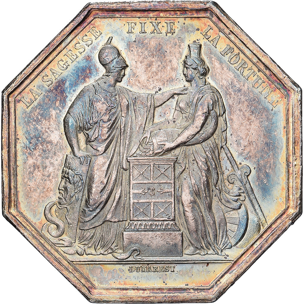 Francia, zeton, Banque de France, An VIII, Plata, EBC