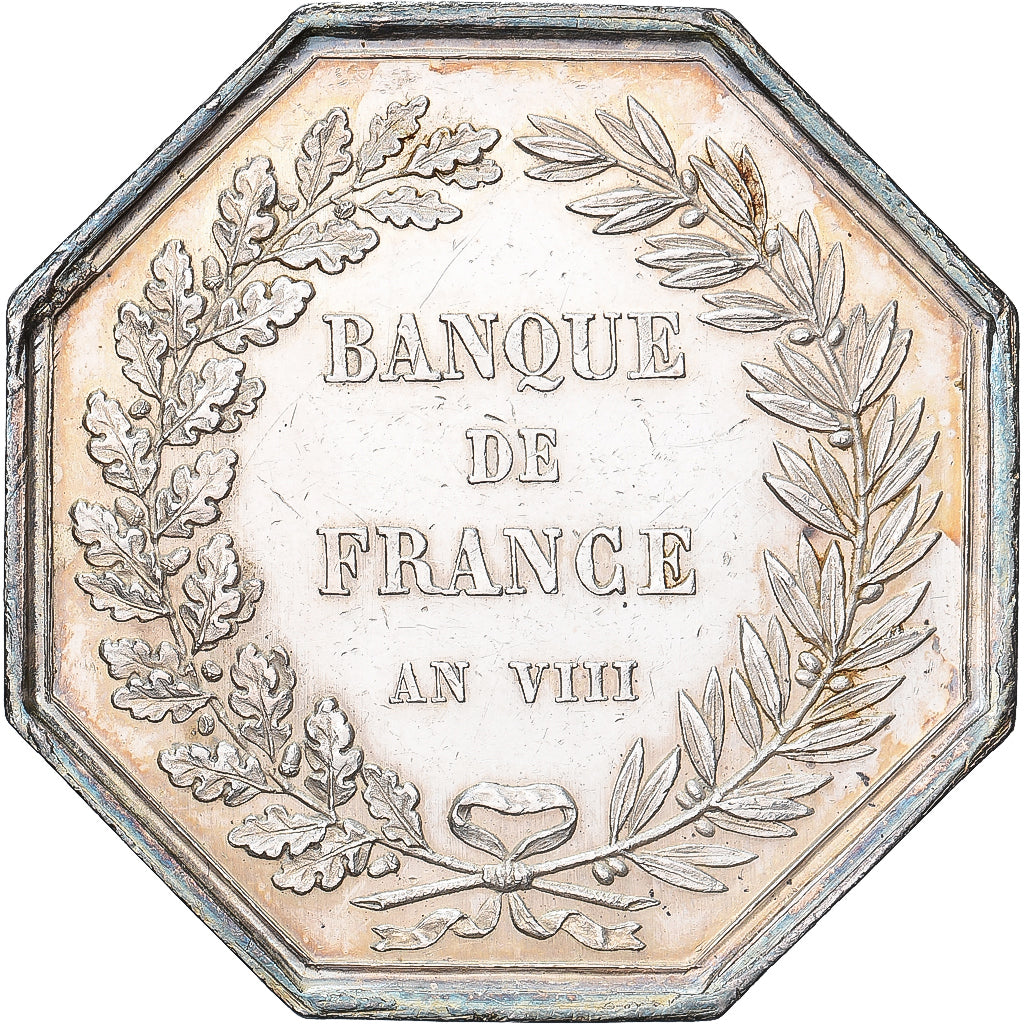 Francia, zeton, Banque de France, An VIII, Plata, EBC