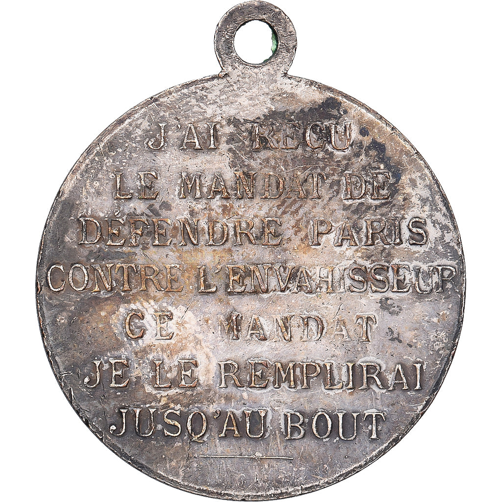 France, Médaille, Au Défenseur de Paris, Gallieni, 1916, Cuivre, TTB