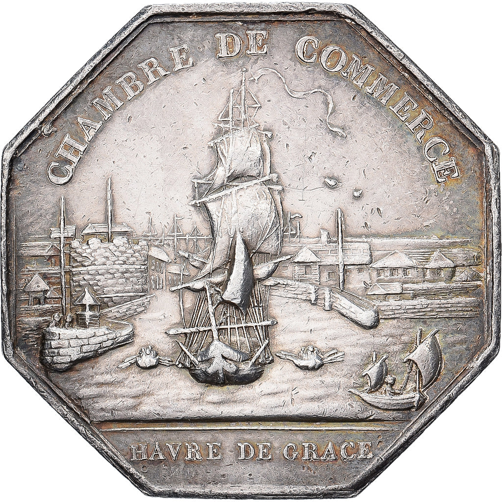 Francia, zeton, Louis Philippe I, Chambre de Commerce, Havre de Grace, n.d.