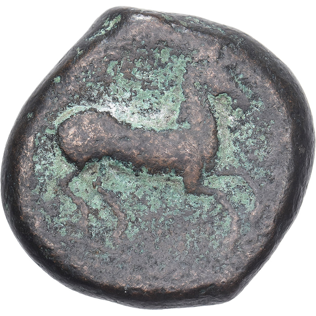 Carthaginian Sicily, Æ Unit, ca. 375-340 BC, Sicilian Mint, Bronze, F(12-15)