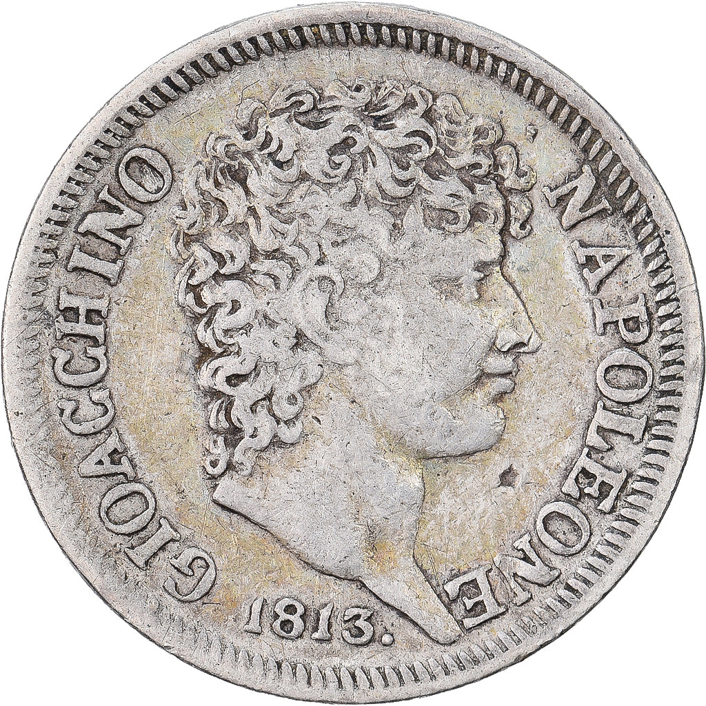 Kingdom of Naples, Joachim Murat, 1/2 Lira, Mezza Lira, 1813, Silber, SS