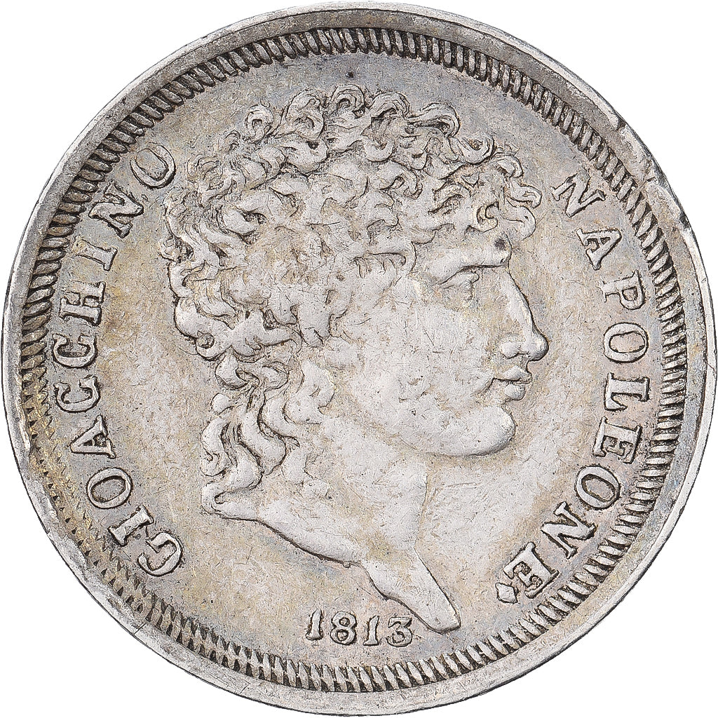 Kingdom of Naples, Joachim Murat, 1 Lira, 1813, Silber, SS