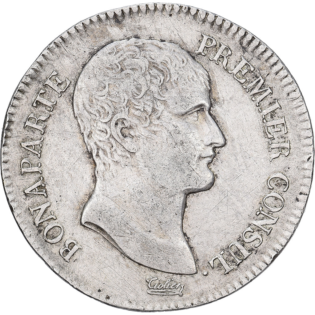 Frankreich, Napoléon Bonaparte, 5 Francs, An 12, Lyon, Silber, SS, Gadoury:577