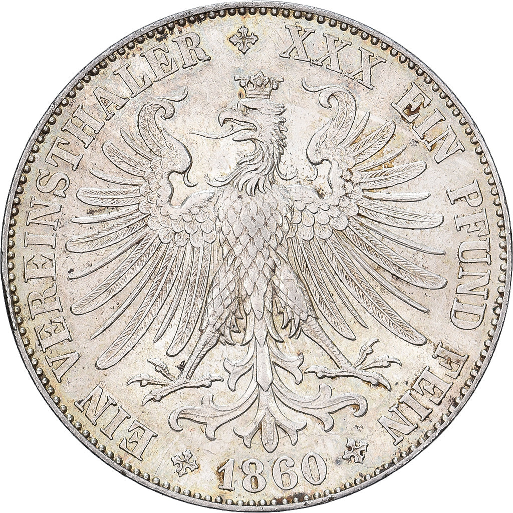 Free city of Frankfurt, 1 Thaler, 1860, Silber, VZ+