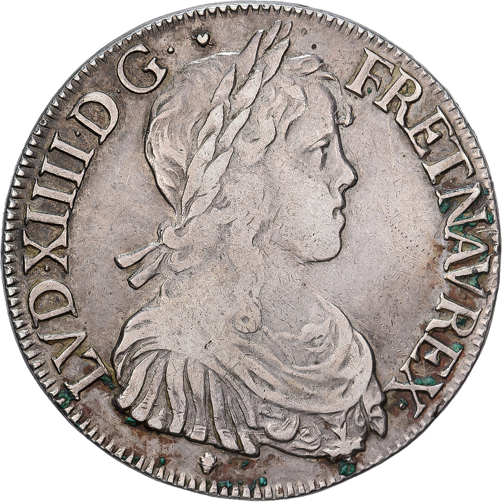 Frankrijk, Louis XIV, Écu à la mèche longue, 1648, Toulouse, Zilver, FR+