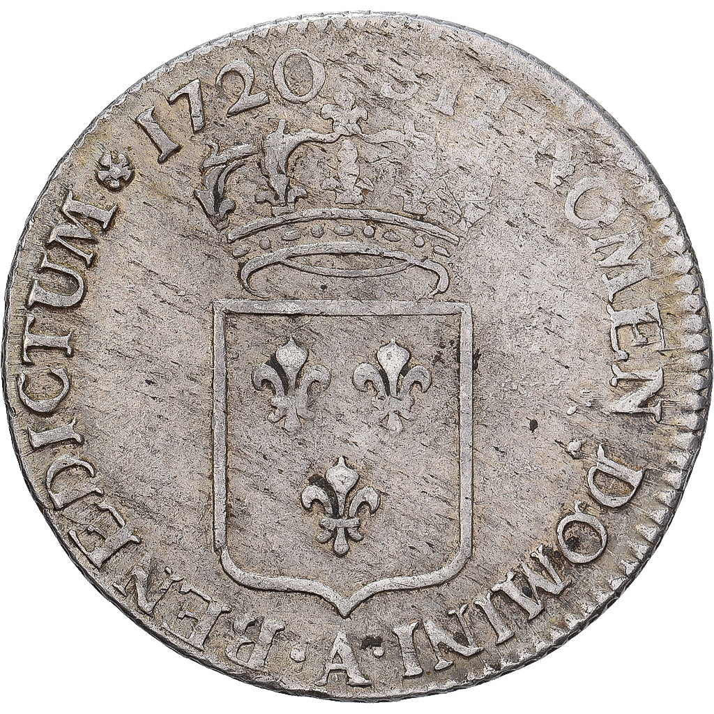 France, Louis XV, 1/3 écu de France, 1720, Paris, Argent, TTB, Gadoury:306