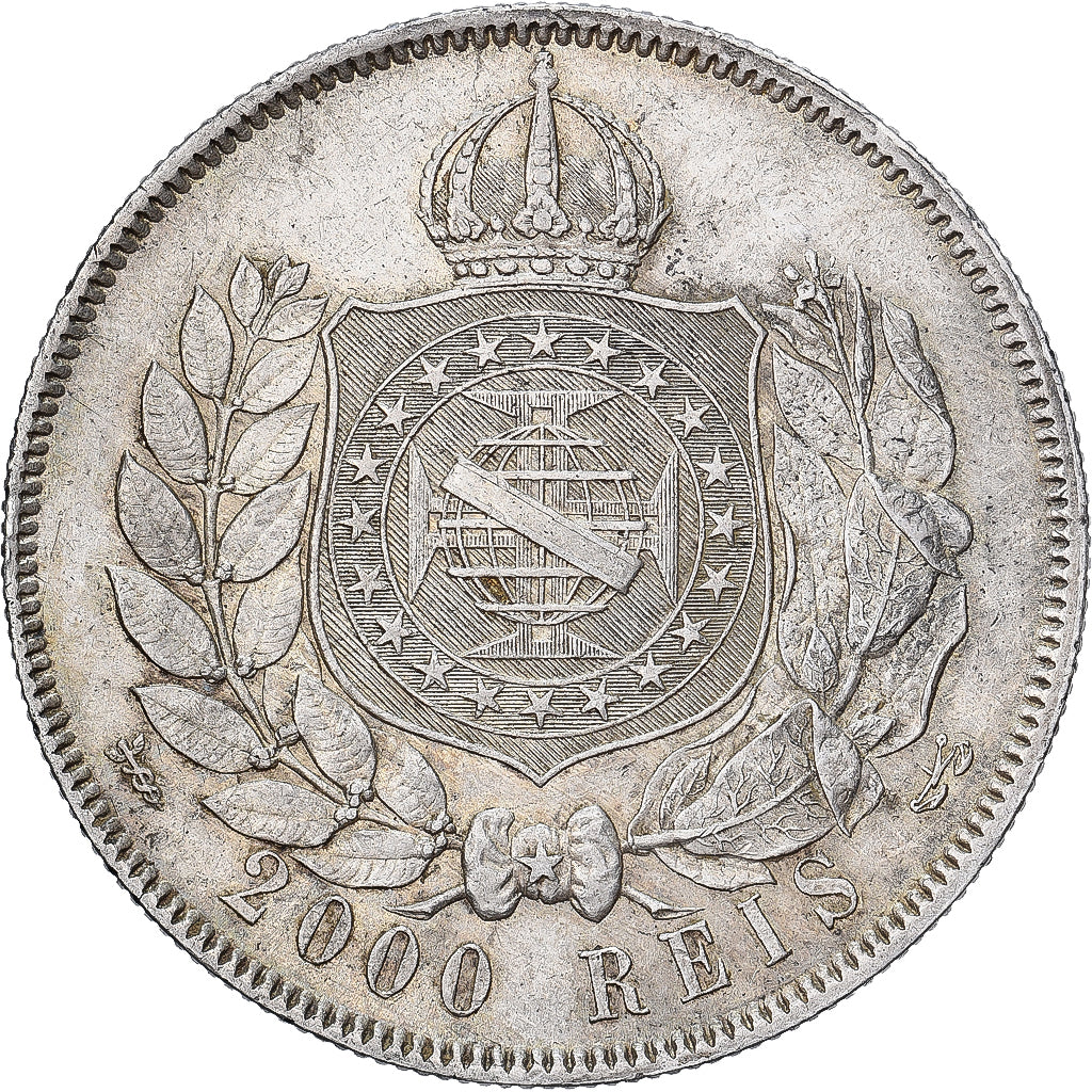 Portugal, Pedro II, 2000 Reis, 1869, Lisbon, Silber, SS+