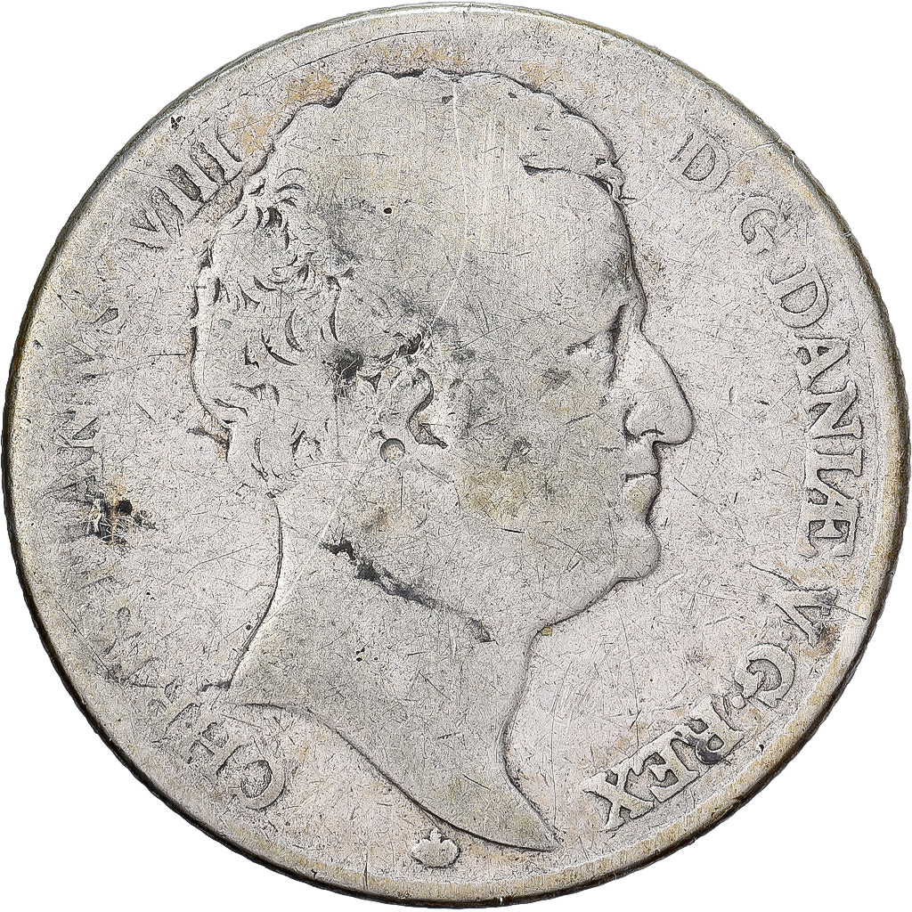Dinamarca, Christian VIII, Speciedaler, 1848, Copenhagen, Prata, VG(8-10)