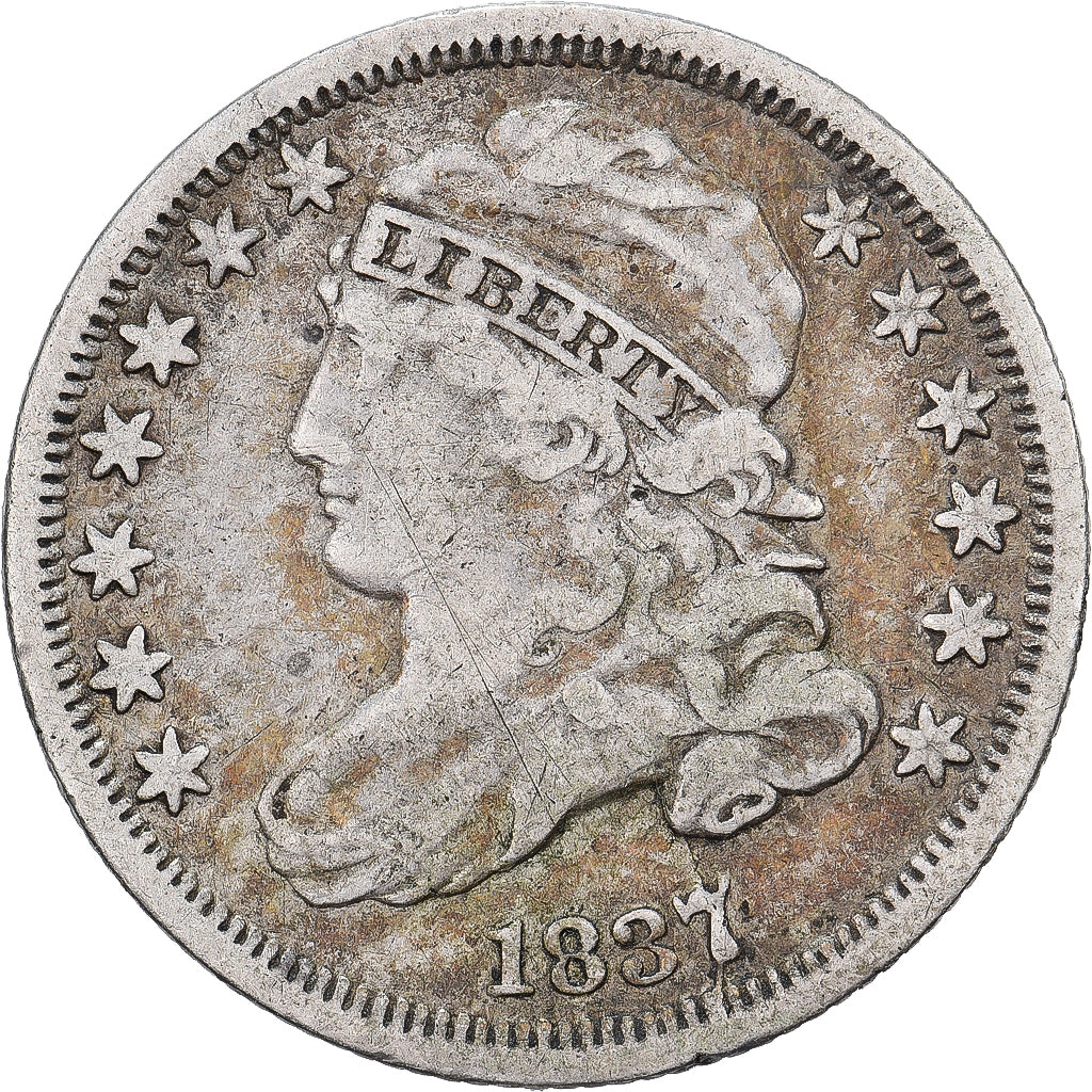 Vereinigte Staaten, Dime, Capped Bust, 1837, Philadelphia, Silber, S