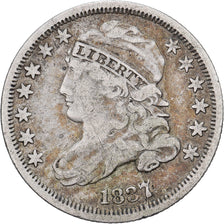 United States, Dime, Capped Bust, 1837, Philadelphia, Silver, VF(20-25)