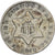 États-Unis, 3 Cents, Union Shield, 1851, Philadelphie, Argent, TB+