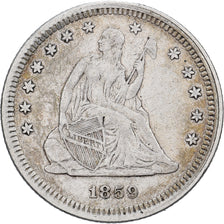 United States, quarter dollar, Seated Liberty, 1859, Philadelphia, Silver