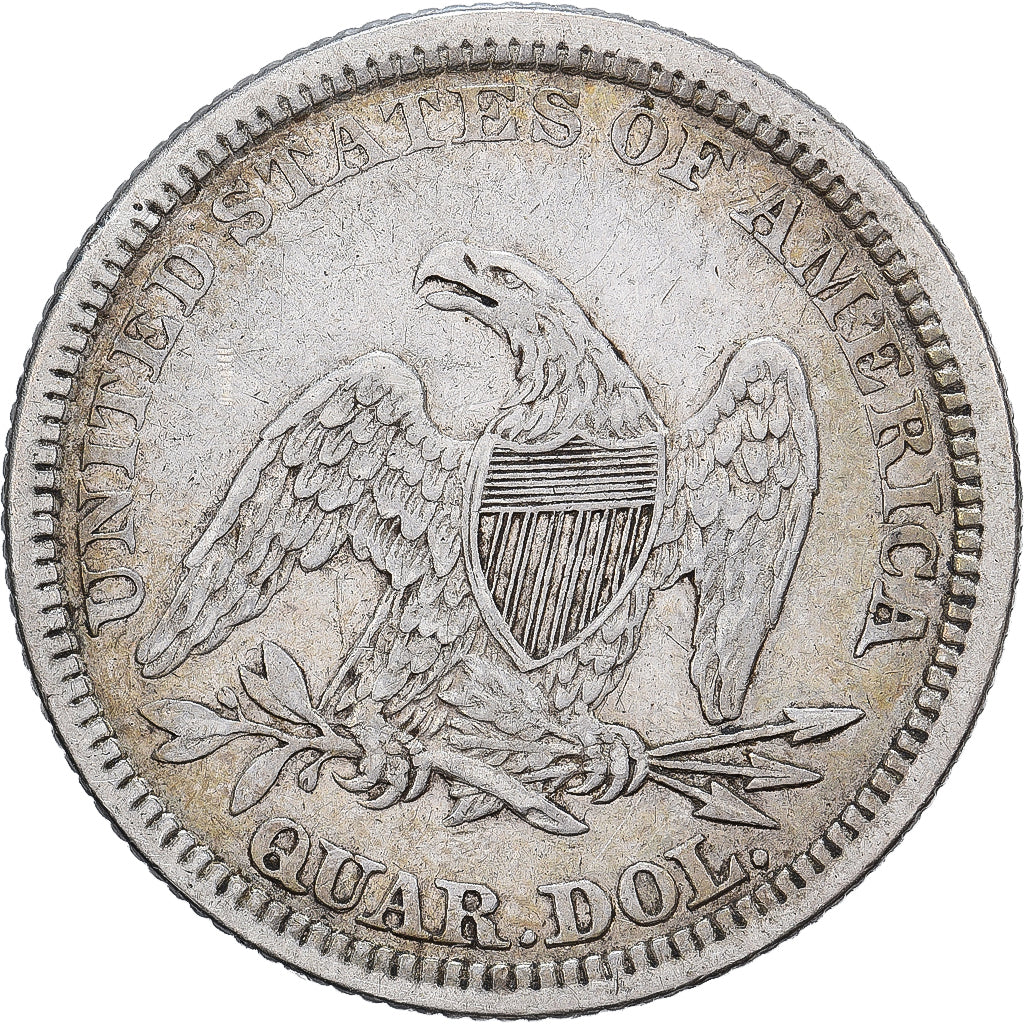 États-Unis, quarter dollar, Seated Liberty, 1859, Philadelphie, Argent, TB+