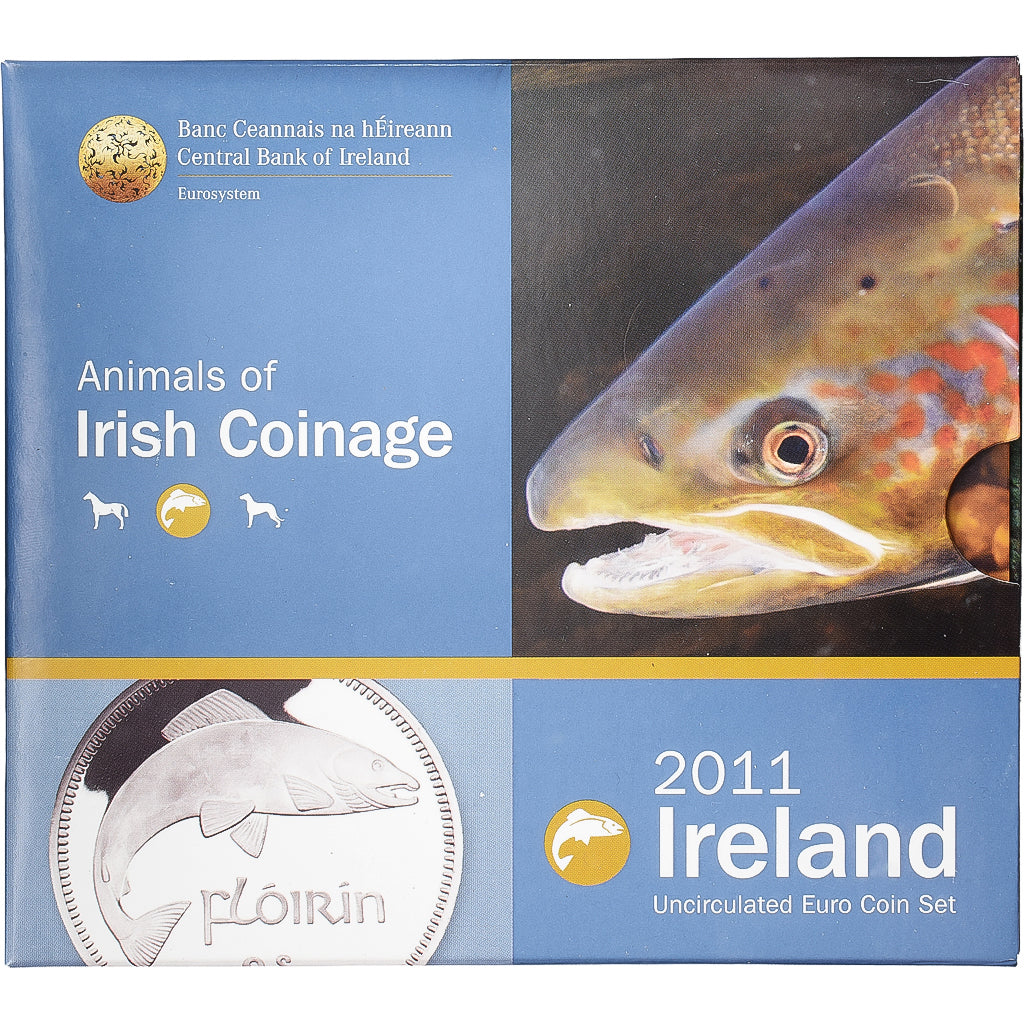 Ireland, Set 1 ct. - 2 Euro, Animals of Irish Coinage, Salmon, BU, 2011, STGL