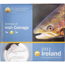 REPUBLIKA IRLANDII, Set 1 ct. - 2 Euro, Animals of Irish Coinage, Salmon, BU