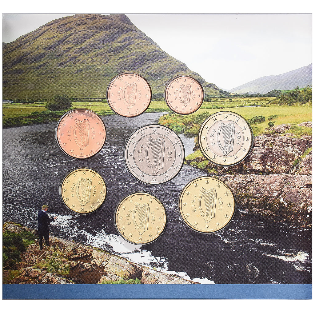 Ireland, Set 1 ct. - 2 Euro, Animals of Irish Coinage, Salmon, BU, 2011, STGL