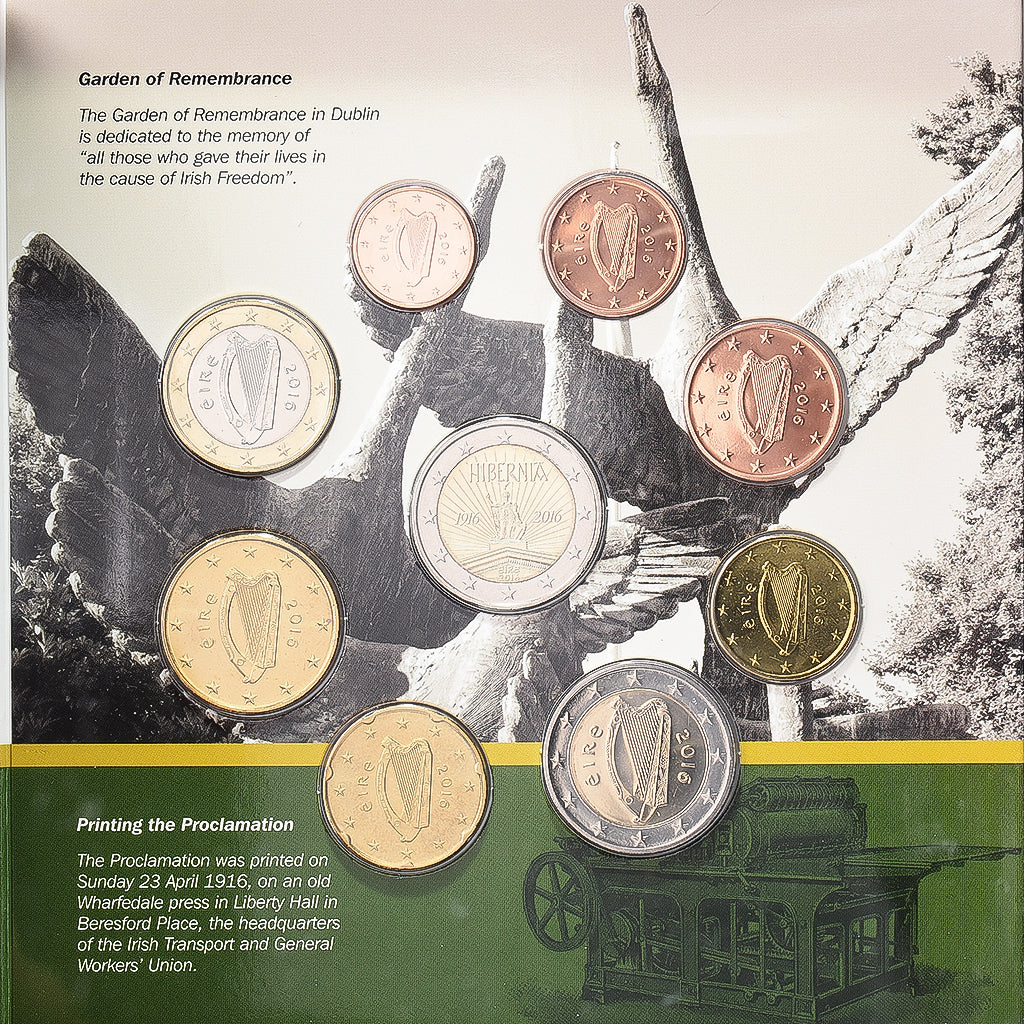 Ireland, Set 1 ct. - 2 Euro, Proclamation of Irish Republic, BU, 2016, STGL