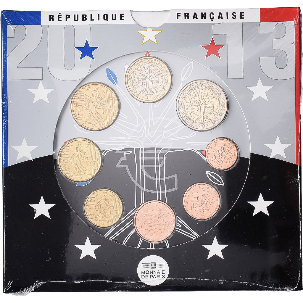 França, Coffret 1c. à 2€, BU, 2013, MDP, Prata, MS(65-70)