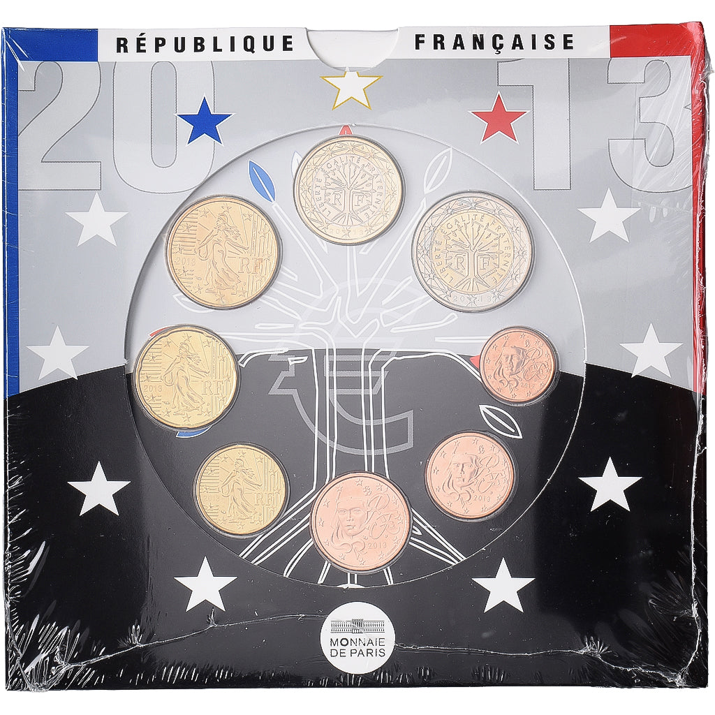 Francja, Coffret 1c. à 2€, BU, 2013, MDP, Srebro, MS(65-70)