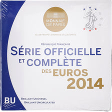 France, Coffret 1c. à 2€, BU, 2014, MDP, Silver, MS(65-70)