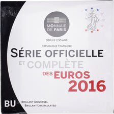 France, Coffret 1c. à 2€, BU, 2016, MDP, Silver, MS(65-70)