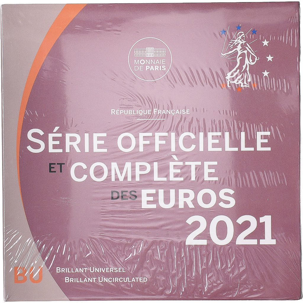 Frankreich, Coffret 1c. à 2€, BU, 2021, MDP, Silber, STGL
