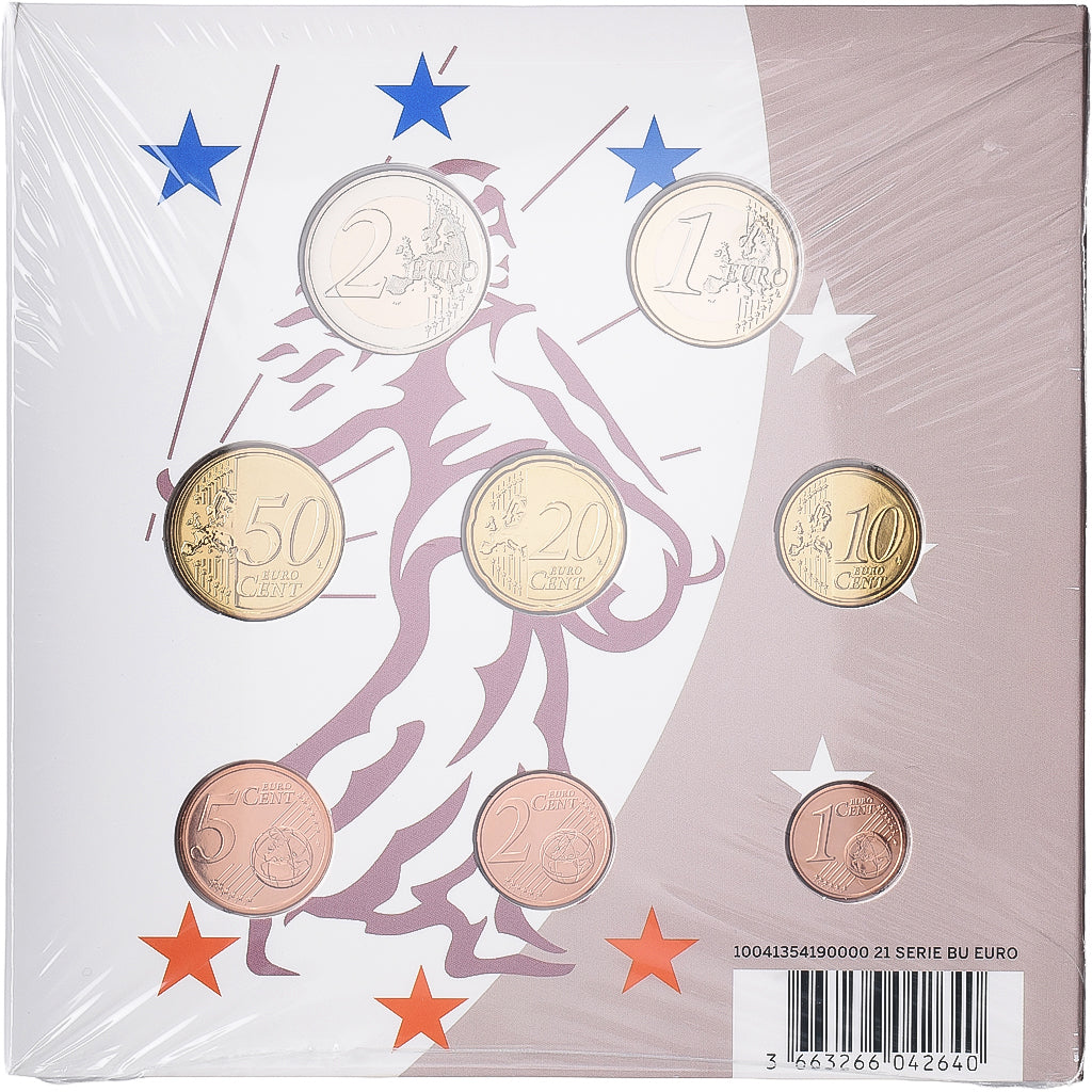 Frankreich, Coffret 1c. à 2€, BU, 2021, MDP, Silber, STGL