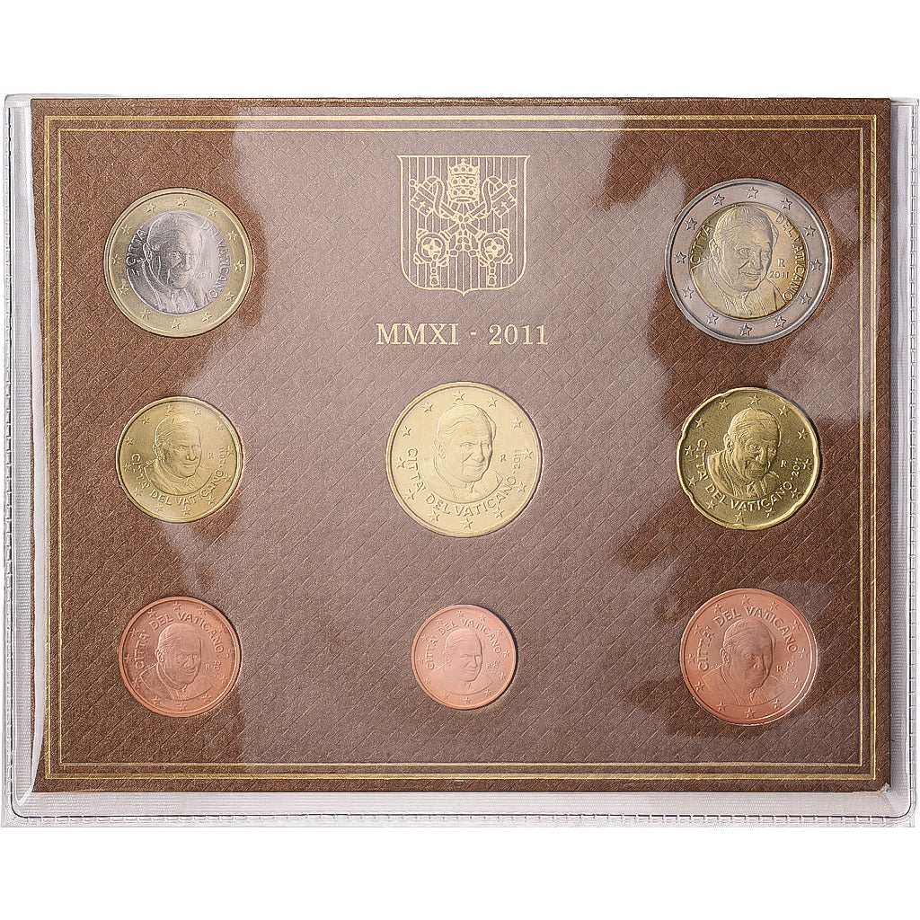 Vatican, Pape Benoît XVI, Set 1 ct. - 2 Euro, BU, 2011, Rome, FDC