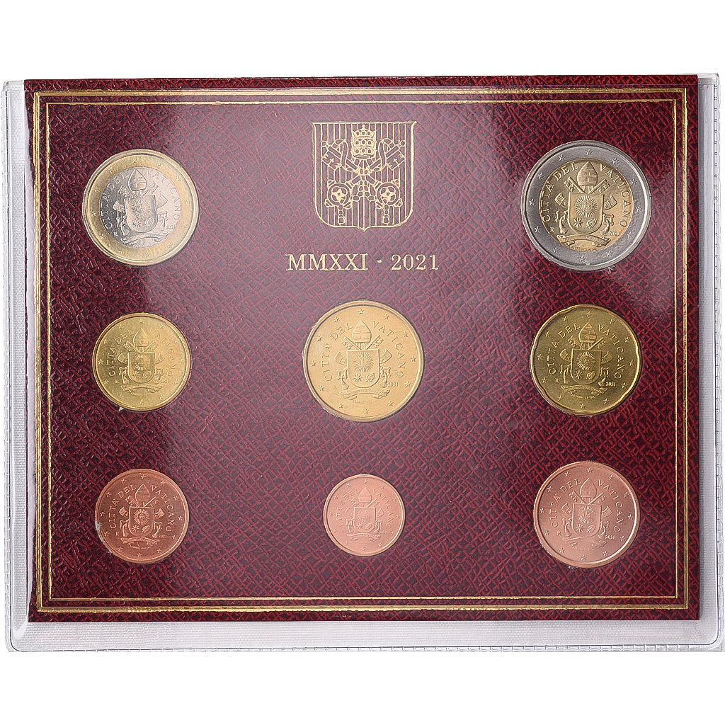 Vatican, Pape François Ier, Set 1 ct. - 2 Euro, BU, 2021, Rome, FDC