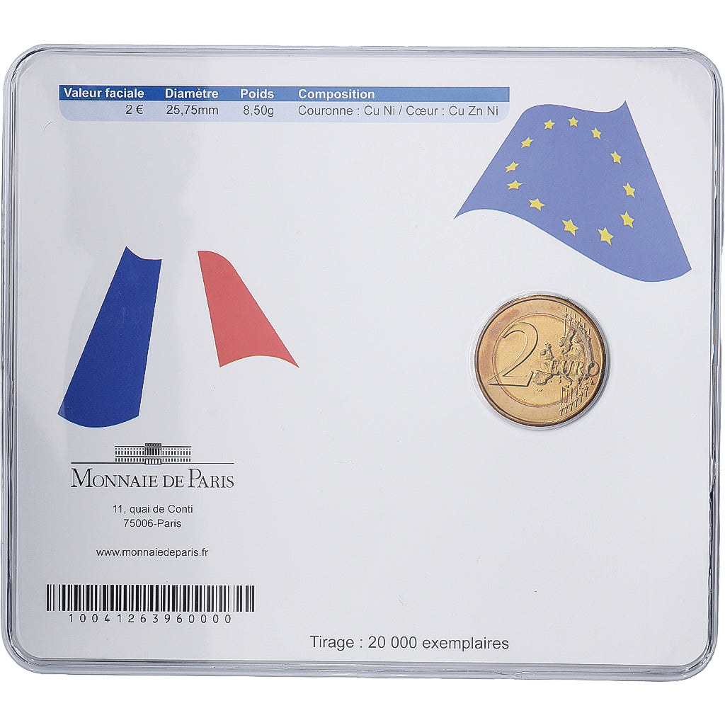 Francja, 2 Euro, appel du 18 juin, Coin Card, BU, 2010, MDP, Bimetaliczny