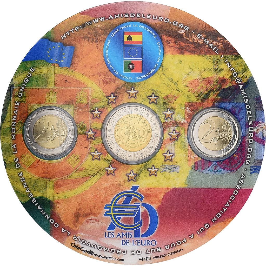 Frankreich, 2x 2 Euro, Adhésion du Portugal & de l'Espagne à l'UE, 2011
