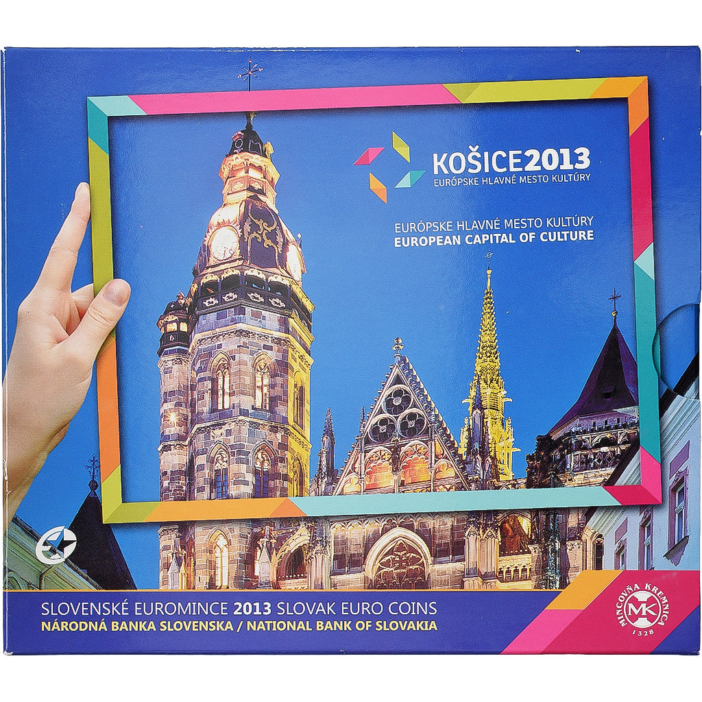 Slovaquie, Coffret 1 ct. - 2 Euro + Jeton, Košice, Capitale Européenne de la
