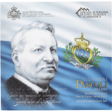 San Marino, Set 1 ct. - 5 Euro, Giovanni Pascoli, Coin Card, BU, 2012, ND
