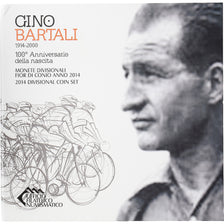 San Marino, Set 1 ct. - 5 Euro, Gino Bartali, Coin Card, BU, 2014, MS(65-70)