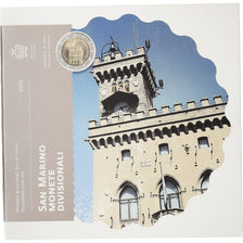 San Marino, Set 1 ct. - 2 Euro, Coin Card, BU, 2015, N.C., FDC