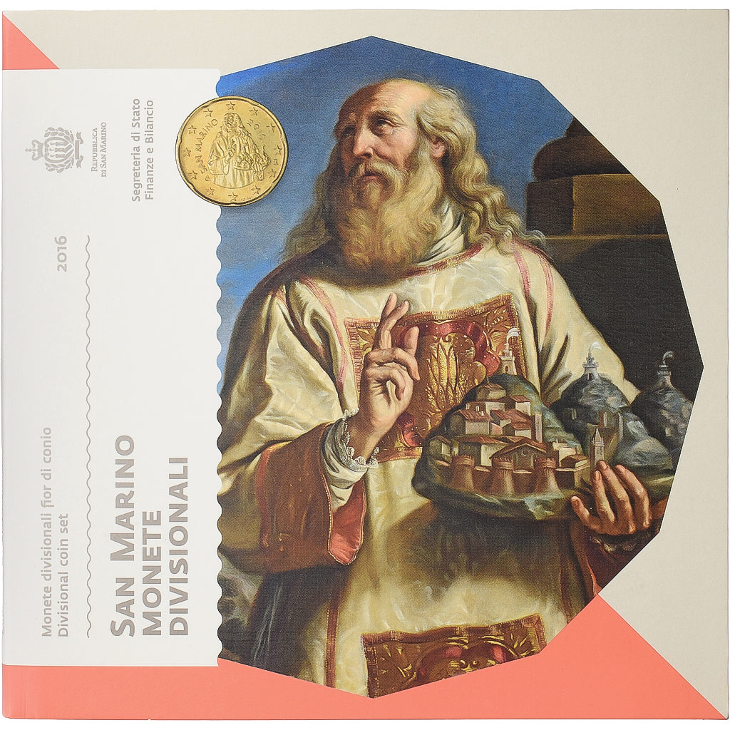 San Marino, Set 1 ct. - 2 Euro, Coin Card, BU, 2016, STGL
