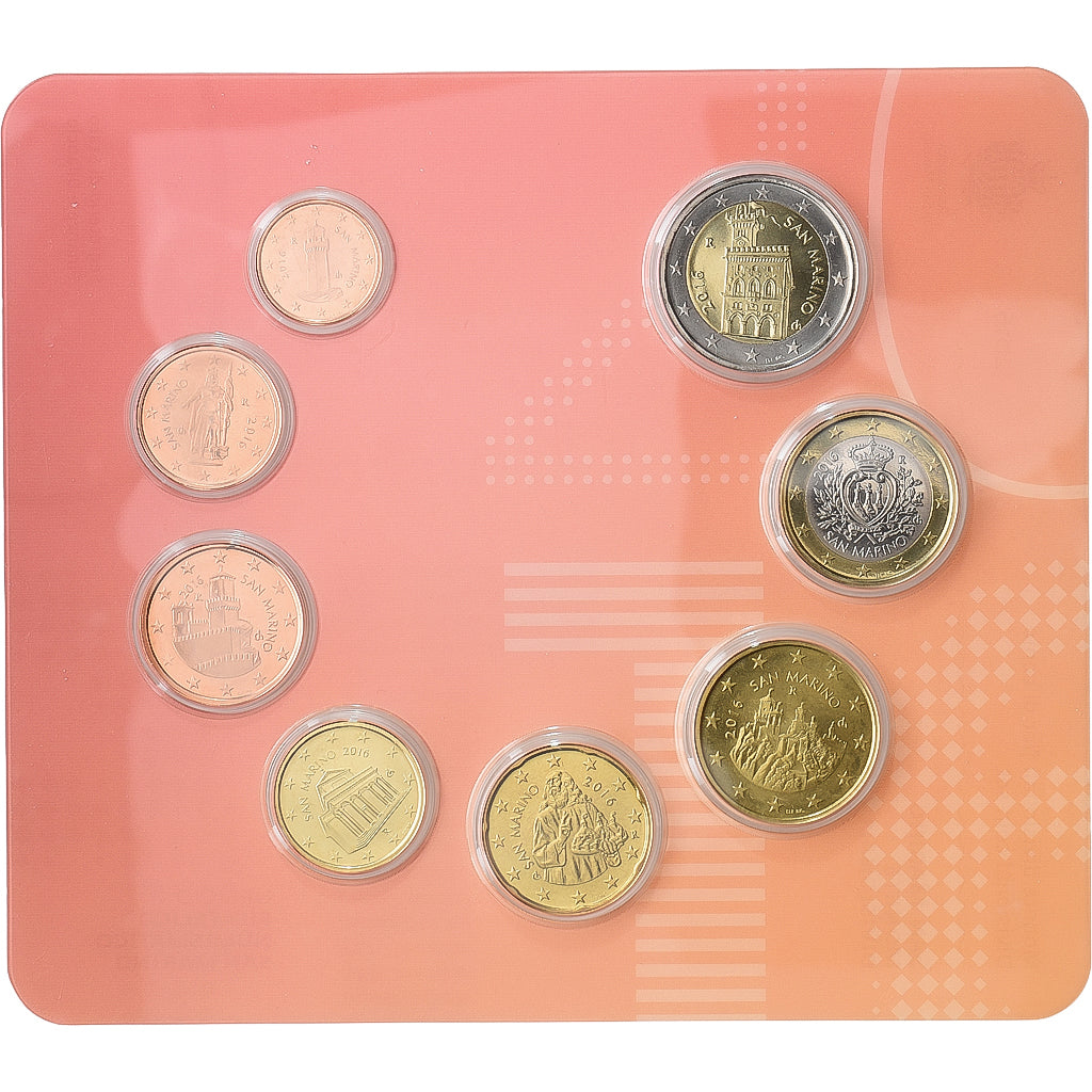 San Marino, Set 1 ct. - 2 Euro, Coin Card, BU, 2016, STGL
