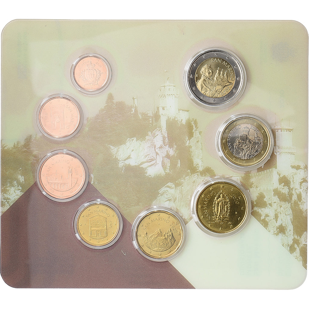 San Marino, Set 1 ct. - 2 Euro, Coin Card, BU, 2020, ND, MS(65-70)